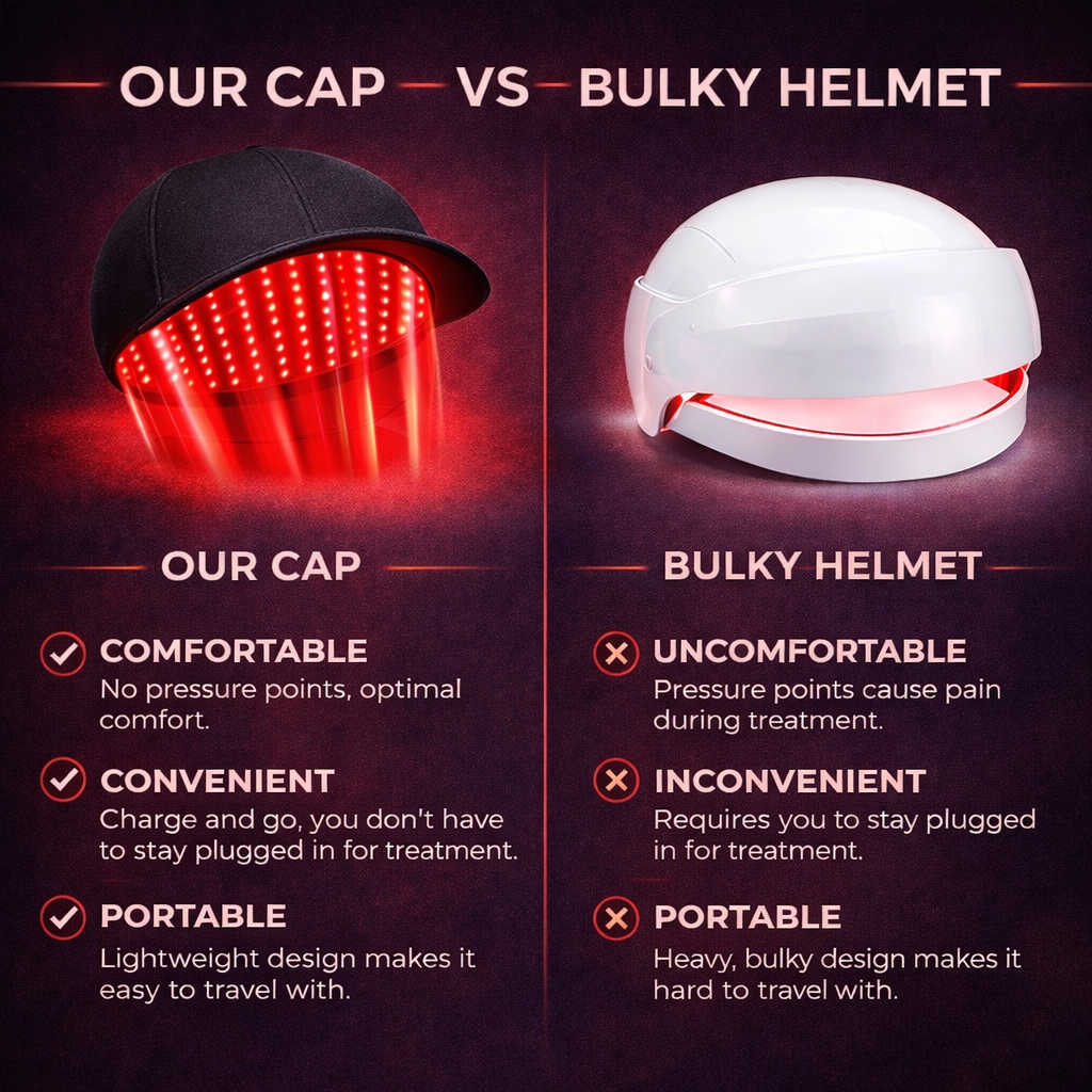 Zenvoria™ RedGlow Cap – Revives Hair from the Roots
